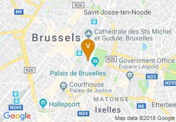 map of Palace of Fine Arts, Brussels
