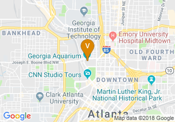 map of Georgia Aquarium Parking
