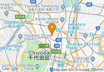 map of Meiji University Surugadai campus Shikonkan Chinzanso