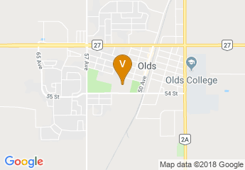 map of Olds Agricultural Society