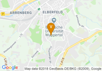 map of UNIHALLE Wuppertal