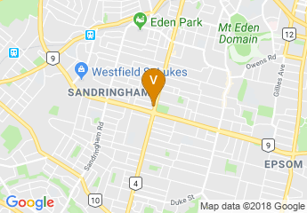 map of Mount Eden War Memorial Hall