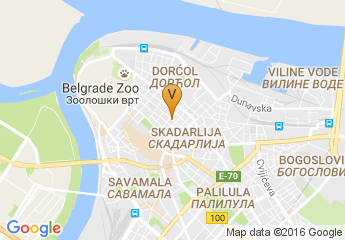 map of Hotel Zira, Belgrade