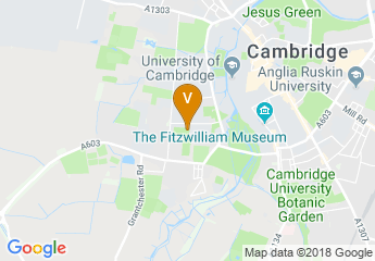 map of Newnham College, University of Cambridge