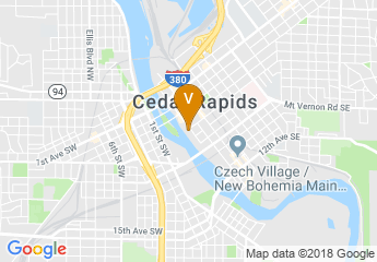 map of Cedar Rapids Downtown District