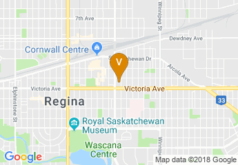 map of DoubleTree by Hilton Hotel & Conference Centre Regina