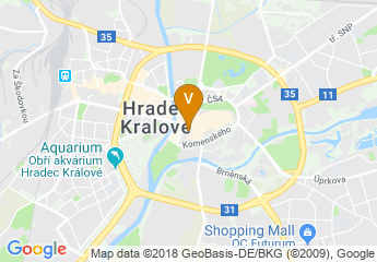 map of University of Hradec Králové
