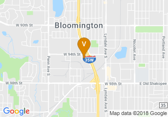 map of Holiday Inn Blmgtn Arpt South- Mall Area