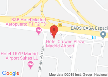 map of Hotel Crowne Plaza Madrid Airport