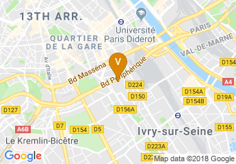 map of Hôtel Kyriad Paris Sud - Porte DIvry