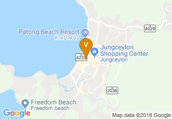 map of Patong Beach Hotel, Phuket