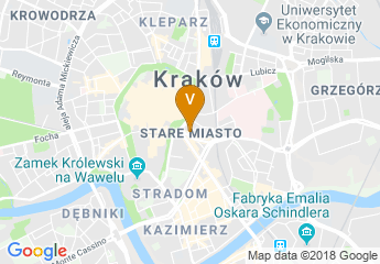map of Holiday Inn Krakow City Centre