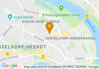 map of Mercure Hotel Duesseldorf Seestern