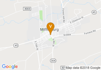 map of Mifflinburg Christkindl Market