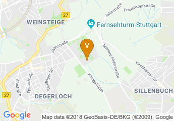 map of SSB-Veranstaltungszentrum Waldaupark