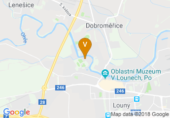 map of Výstaviště Louny