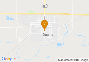 map of Downs Memorial Hall