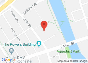 map of Holiday Inn Rochester NY - Downtown