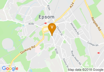 map of University for the Creative Arts - Epsom