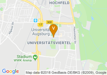 map of University of Augsburg