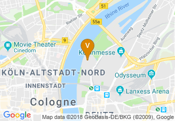 map of Tanzbrunnen Köln