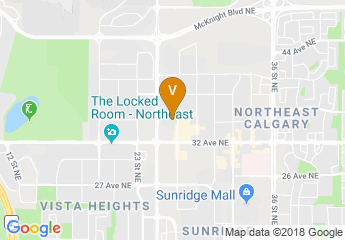 map of Ramada Plaza Calgary Airport Hotel and Conference Centre