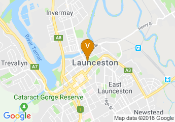 map of Albert Hall Launceston