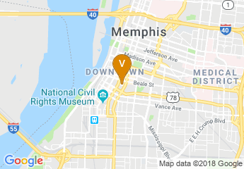 map of The Westin Memphis Beale Street