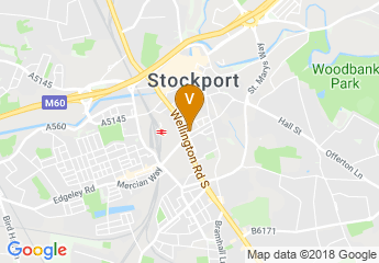 map of Stockport Town Hall