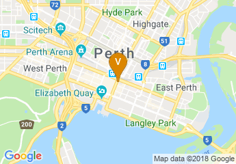 map of Adina Apartment Hotel Perth Barrack Plaza
