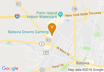 map of Batavia Downs Gaming