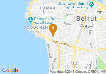 map of Radisson Blu Beirut, Verdun