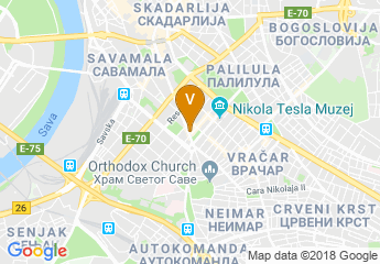 map of Hilton Belgrade