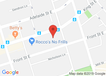map of The Globe and Mail Centre
