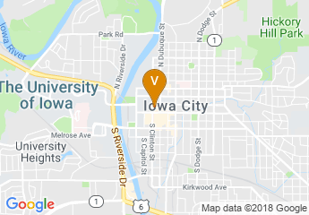 map of Iowa City Downtown District