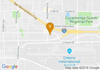 map of Double Tree Hilton Ontario Airport