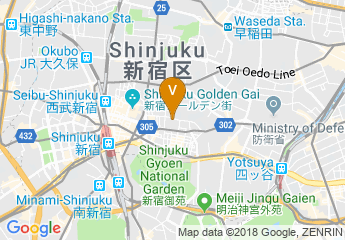 map of Hotel Listel Shinjuku