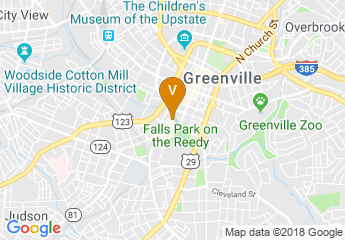 map of Embassy Suites by Hilton Greenville Downtown Riverplace