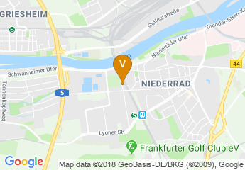 map of Dorint Hotel Frankfurt Niederrad