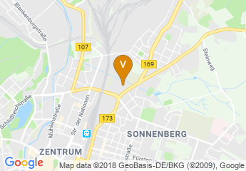 map of Sachsen-Allee Chemnitz