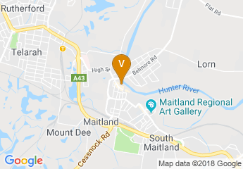 map of Maitland Riverside Car Park