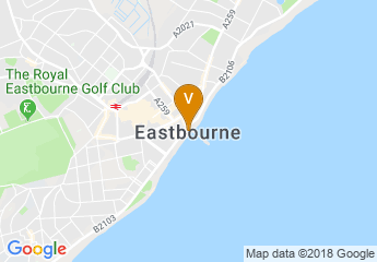 map of Eastbourne Beach