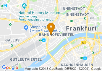 map of Mercure Hotel Kaiserhof Frankfurt City Center