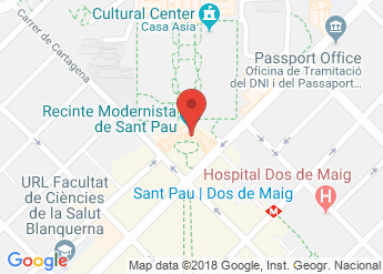 map of Recinte Modernista de Sant Pau