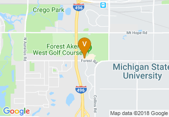 map of University Club of Michigan State University