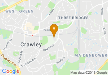 map of The Hawth Crawley