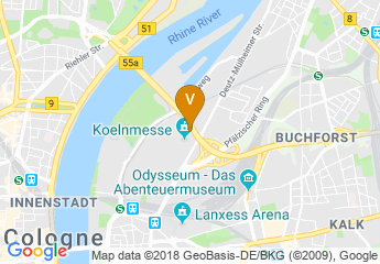 map of Koelnmesse Eingang Nord - Entrance North
