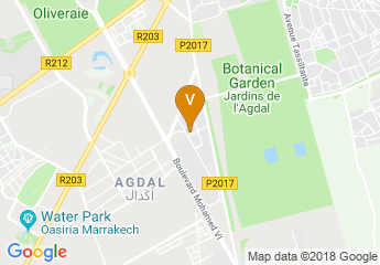 map of Hotel Adam Park Marrakech