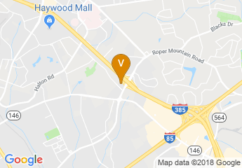 map of Crowne Plaza Greenville-I-385-Roper Mtn Rd