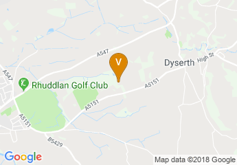 map of Bodrhyddan Hall